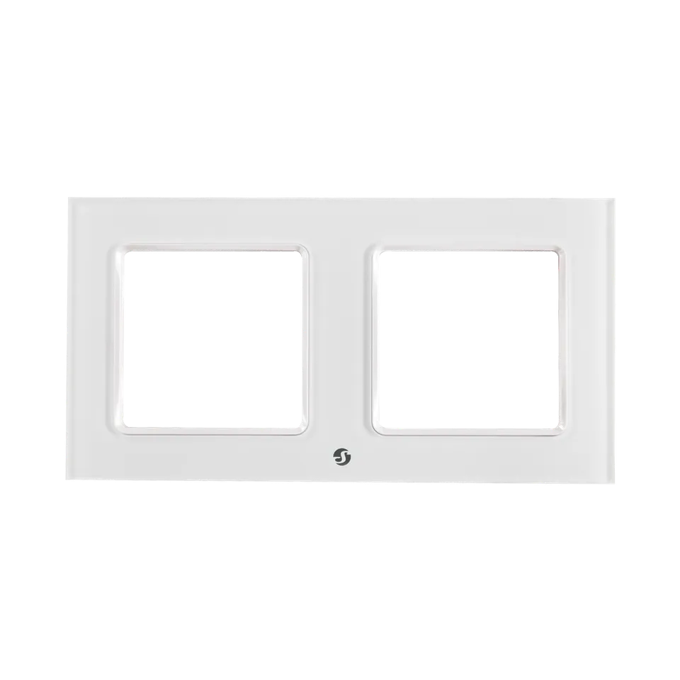 Shelly Wall Switch cadre blanc 2 postes lot de 2