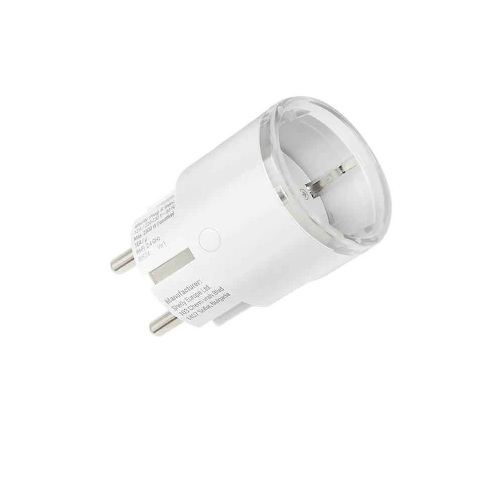 Shelly Plug S MTR Gen3 prise connectée blanc suivi conso