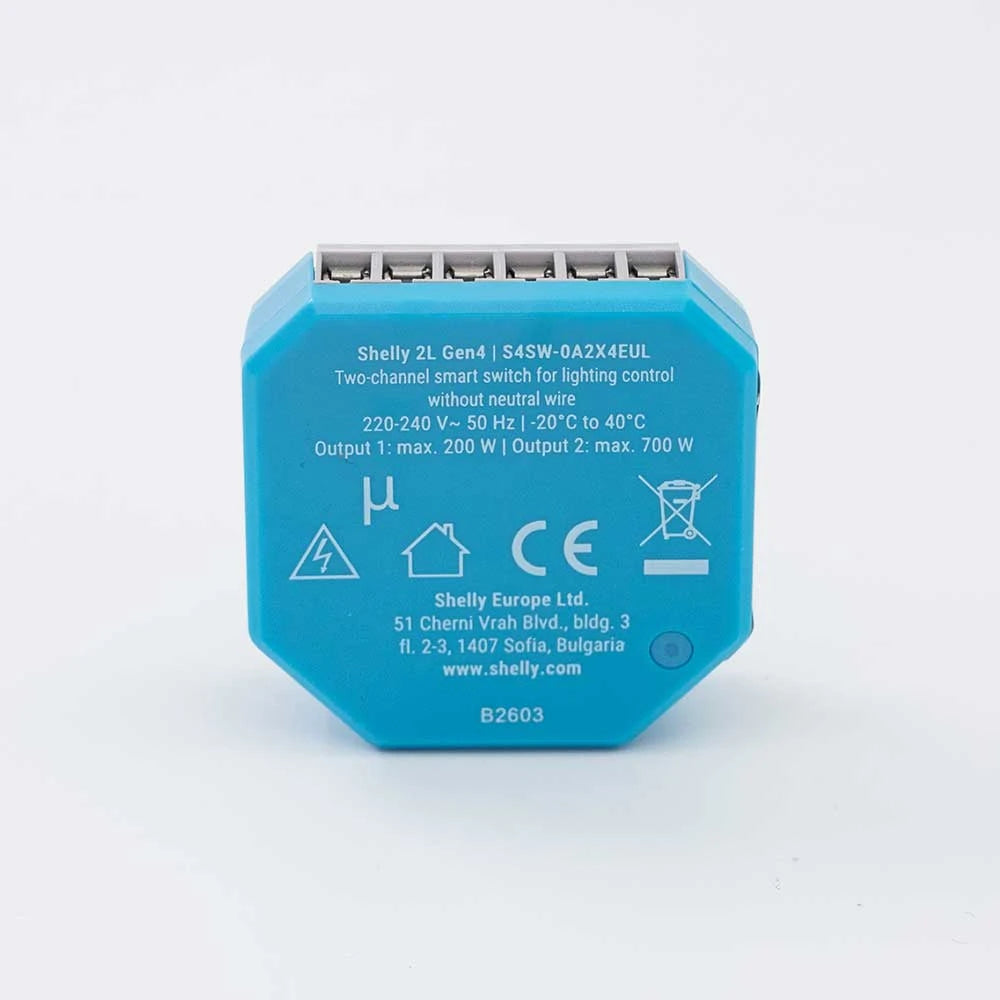 Shelly 2L Gen4 Micromodule Double Wi-Fi Zigbee Matter Éclairage