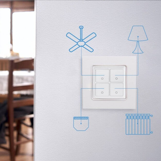 Shelly Wall Switch interrupteur mural 4 boutons blanc