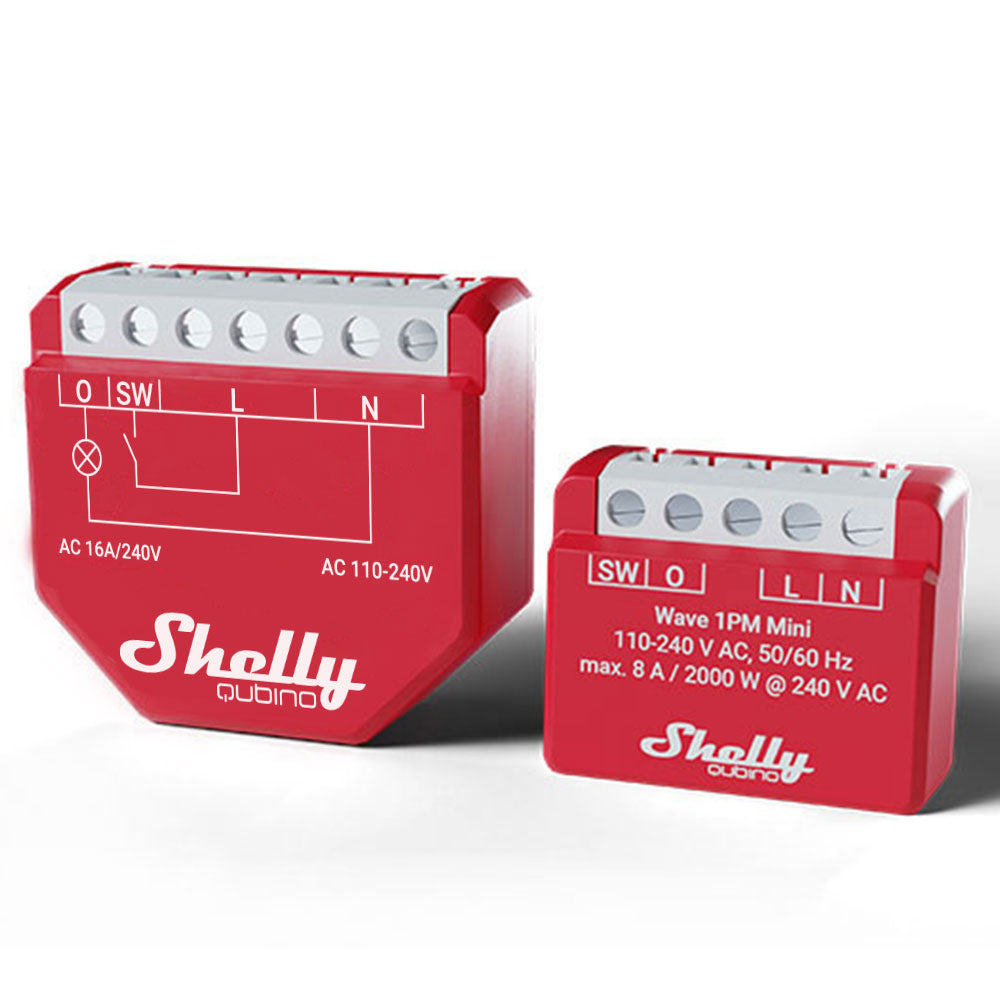 Shelly Wave 1PM Mini interrupteur Z-Wave 8A mesure énergie