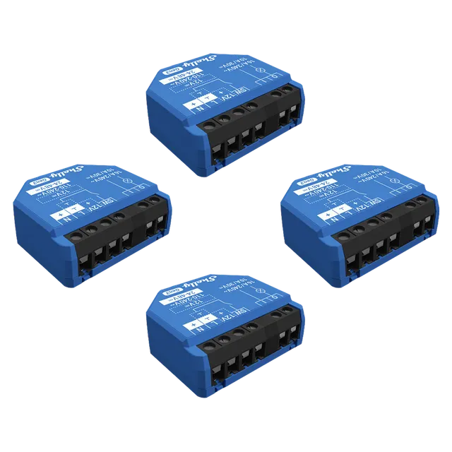 Shelly 1 Gen3 Relais WiFi contact sec Pack de 4