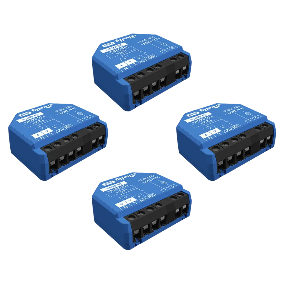 Shelly 1 Gen3 Relais WiFi contact sec Pack de 4
