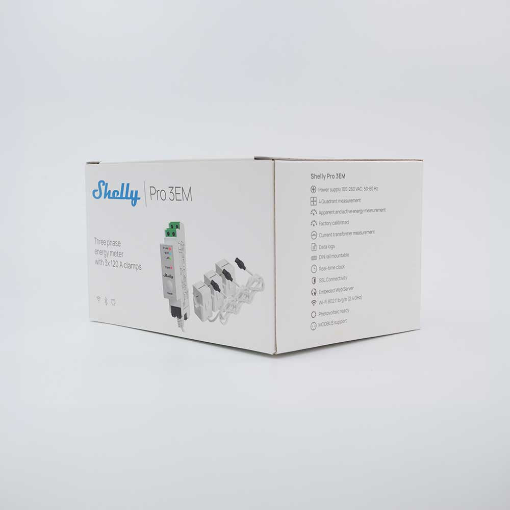 Shelly Pro 3EM v2 compteur énergie connecté 120A