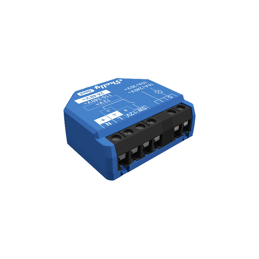 Shelly 1 Gen3 relais WiFi Pack simple contact sec