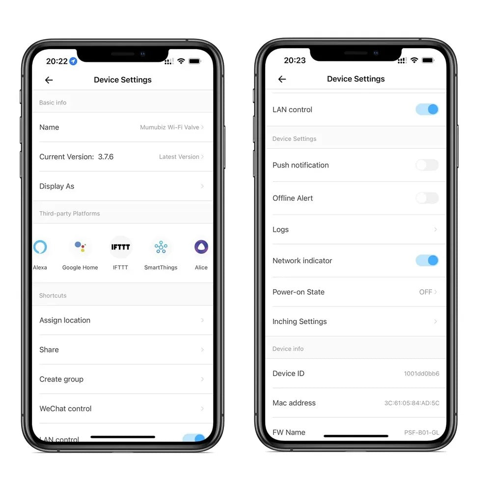 Mumubiz eWelink vanne connectée WiFi DN15 eau gaz Alexa