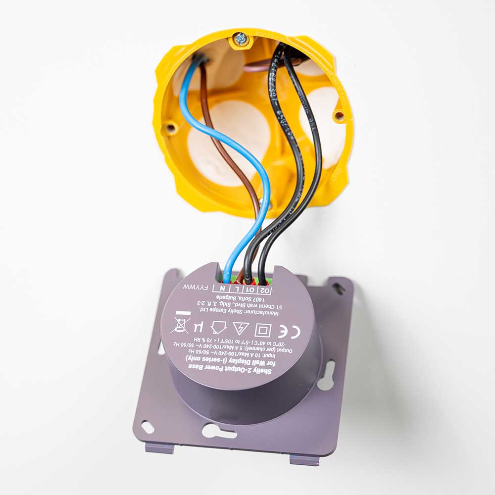 Shelly PowerBase 2 sorties socle Wall Display