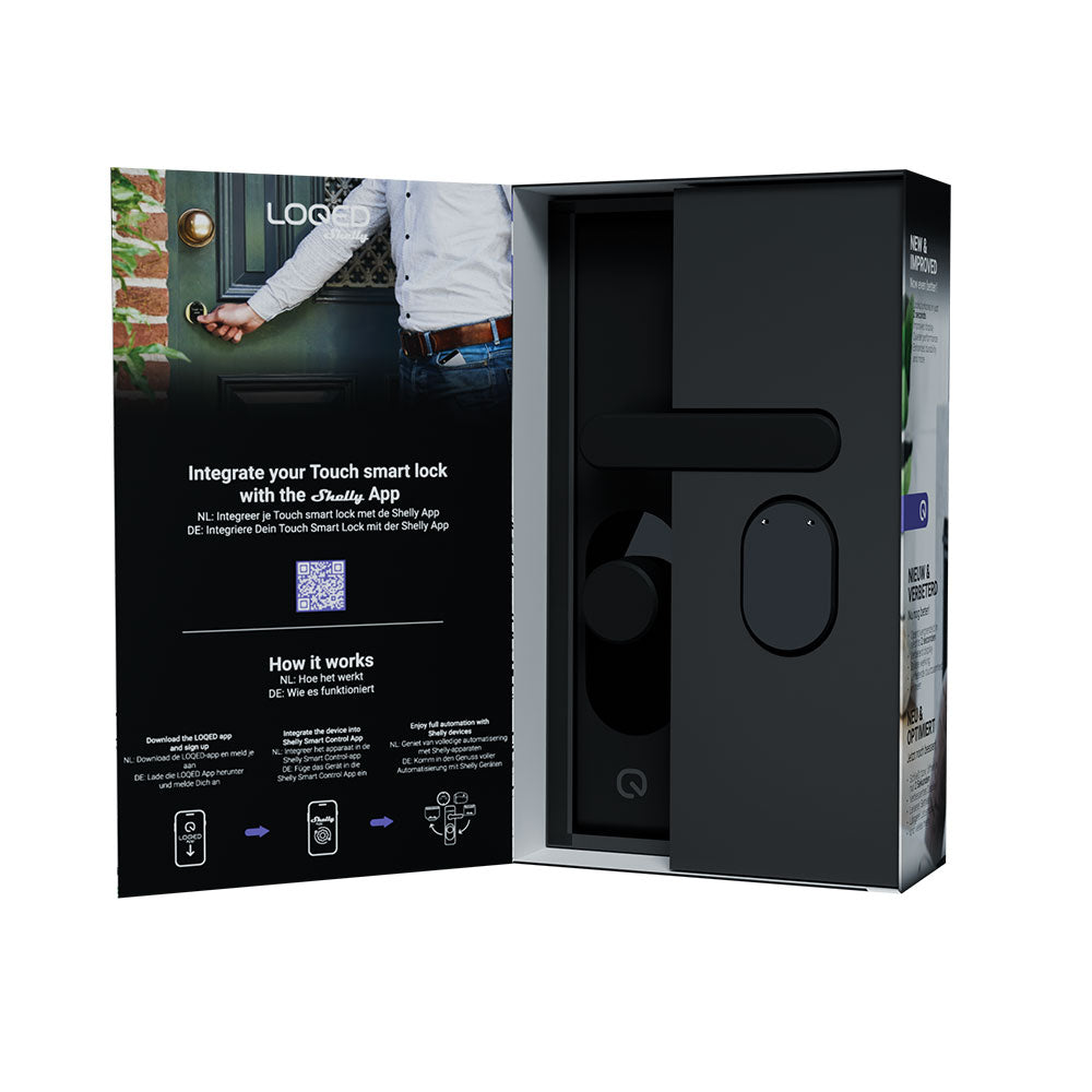 LOQED Touch Smart Lock serrure connectée noire Bluetooth Wi-Fi