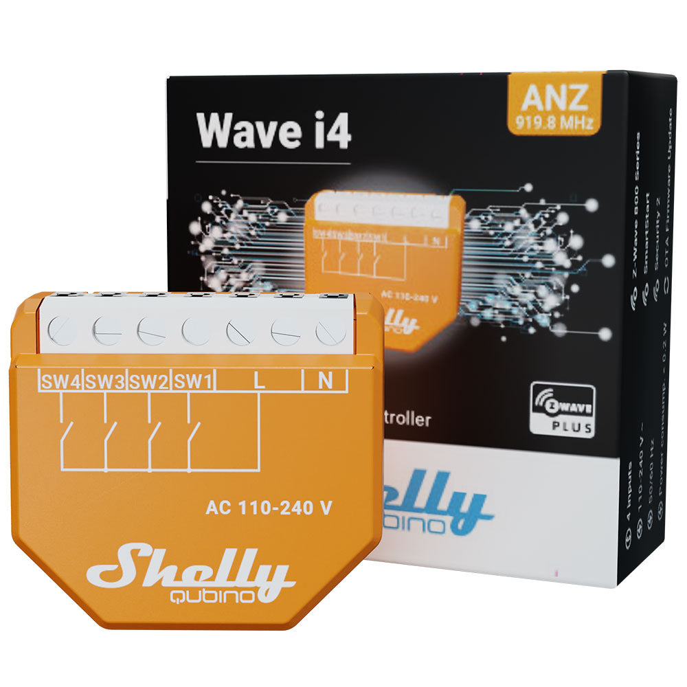 Shelly Wave i4 contrôleur Z-Wave 4 entrées