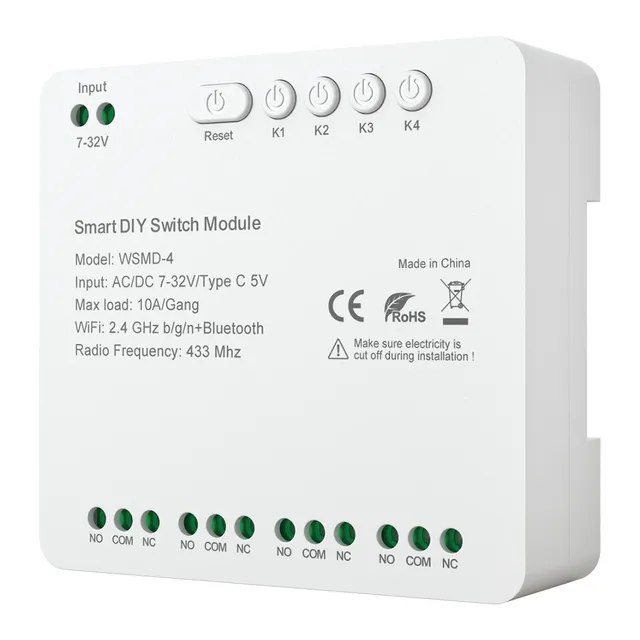 Avatto WSMD module relais WiFi 4 canaux Tuya