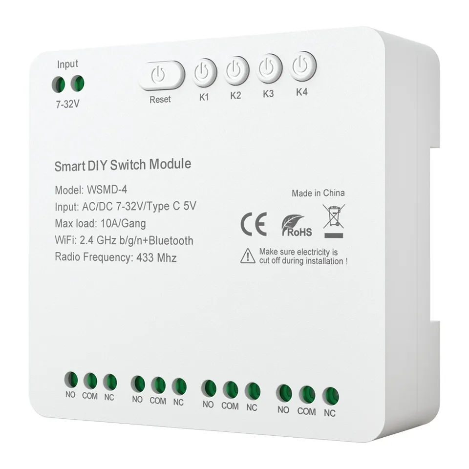 Avatto WSMD module relais WiFi 4 canaux Tuya