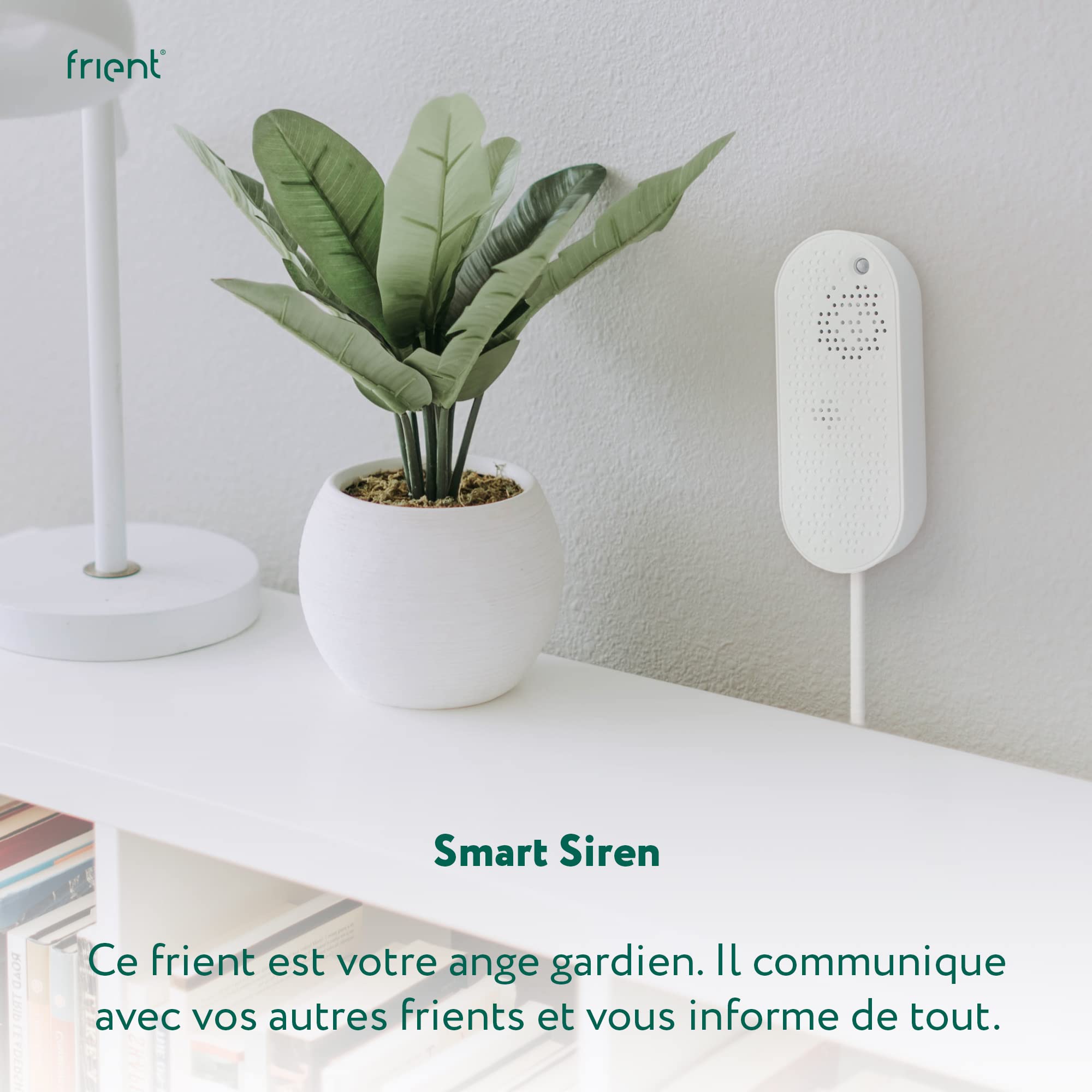 frient Sirène Intelligente Zigbee 90 dB batterie secours