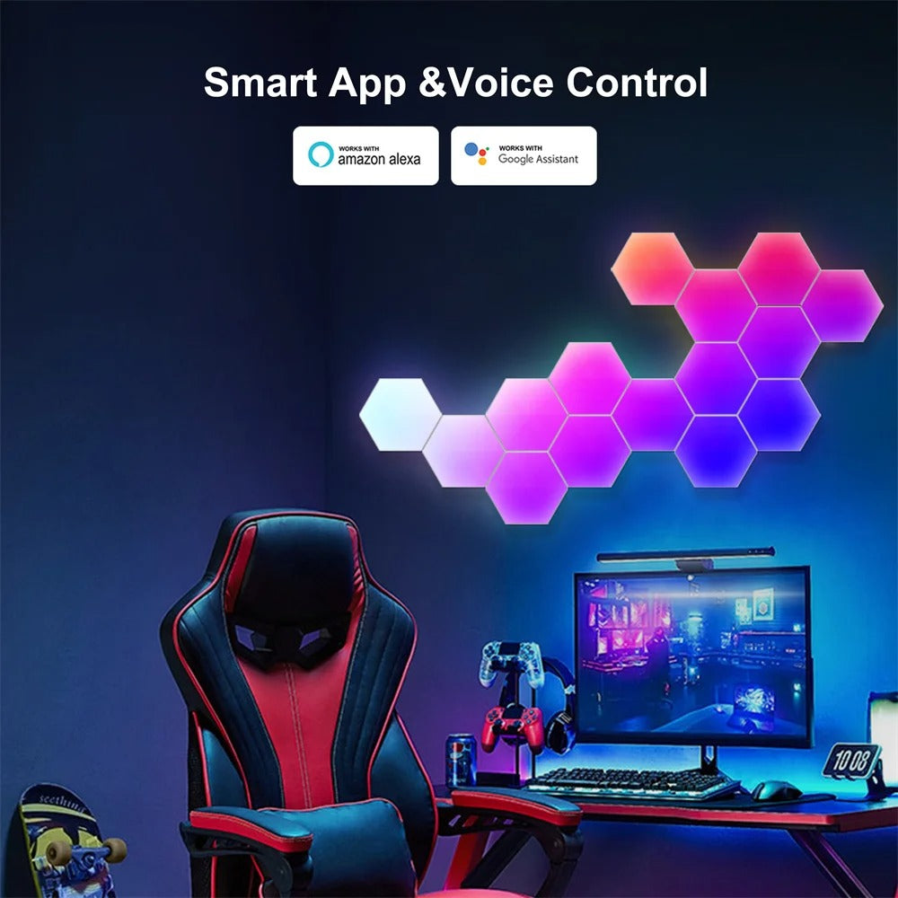 Mumubiz Tuya Smart Home panneau LED RGB 6 panneaux Alexa