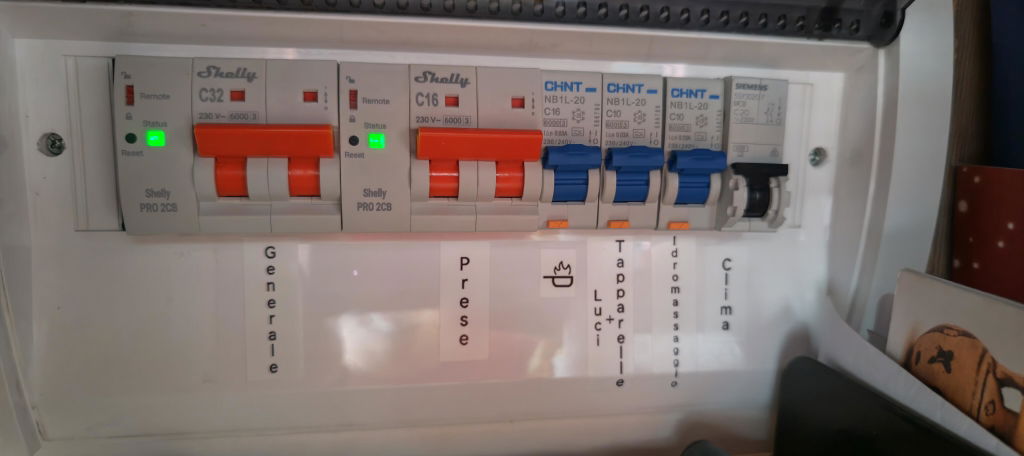 Shelly Pro 2CB C16 disjoncteur connecté rail DIN 16A