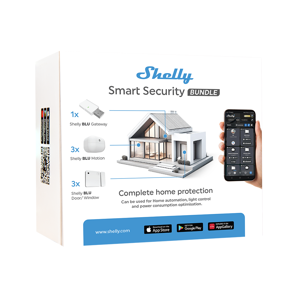 Shelly Smart Security Bundle kit sécurité Bluetooth capteurs
