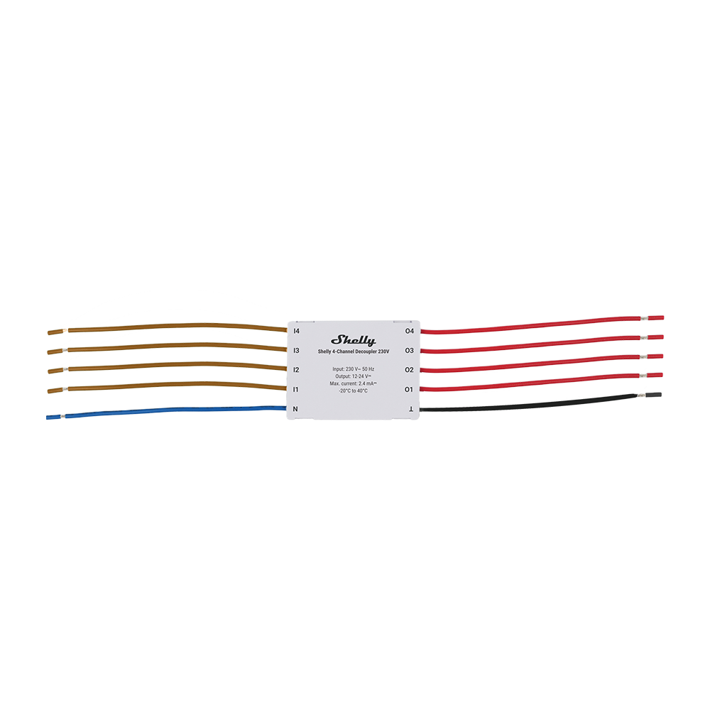 Shelly 4-Channel Decoupler 230V module pour Wall Display