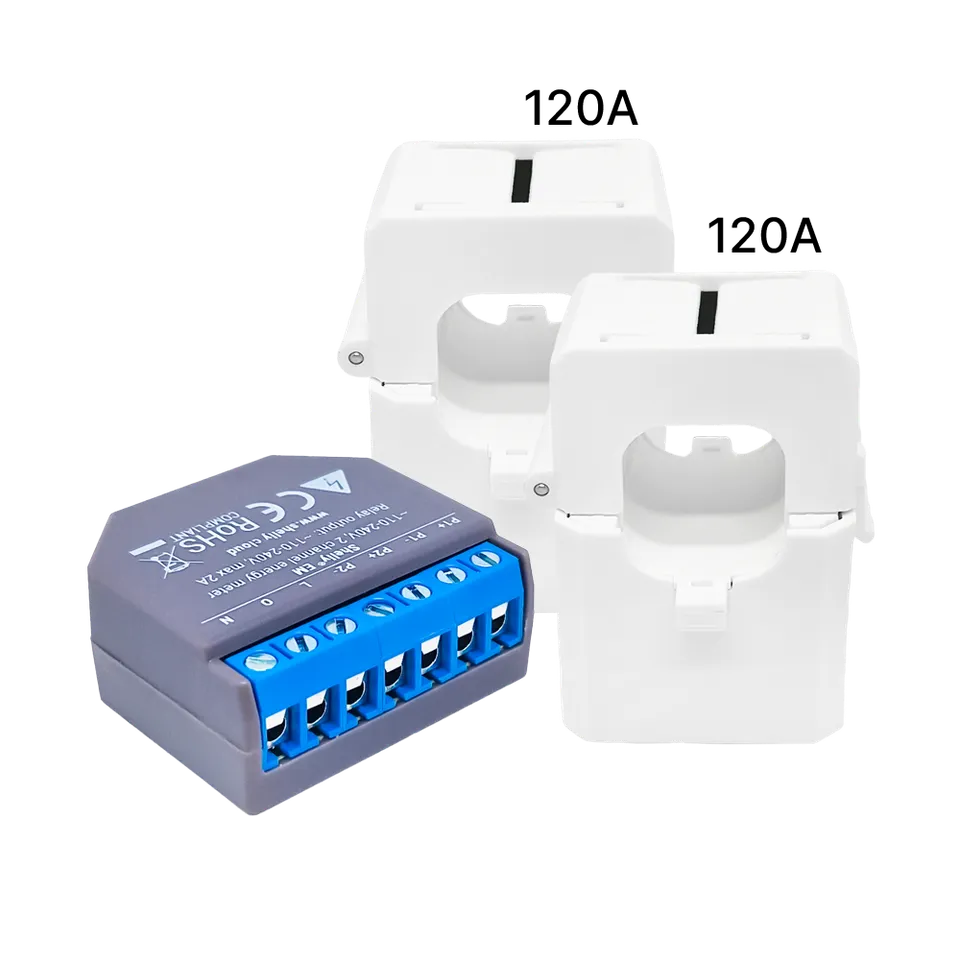 Shelly EM compteur énergie WiFi 2 pinces 120 A