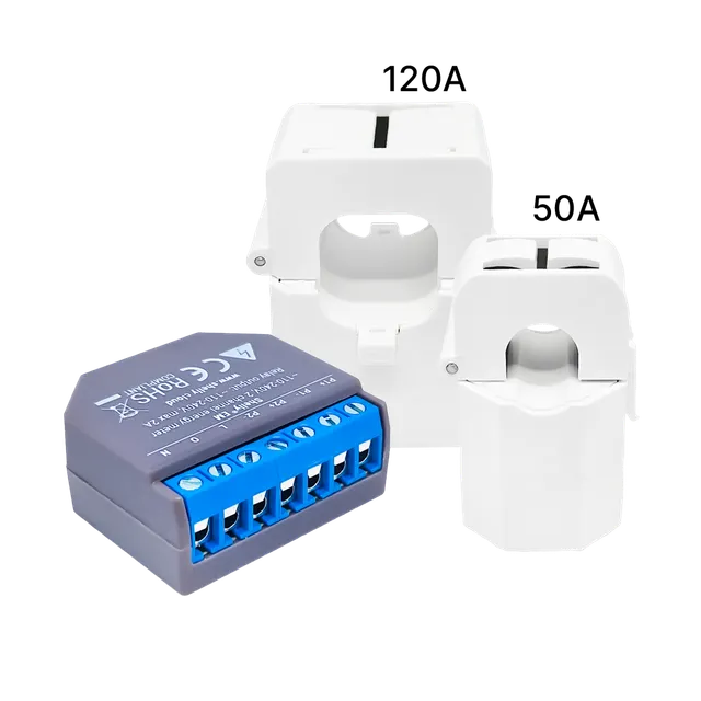 Shelly EM compteur énergie WiFi + pinces 120A 50A mesure