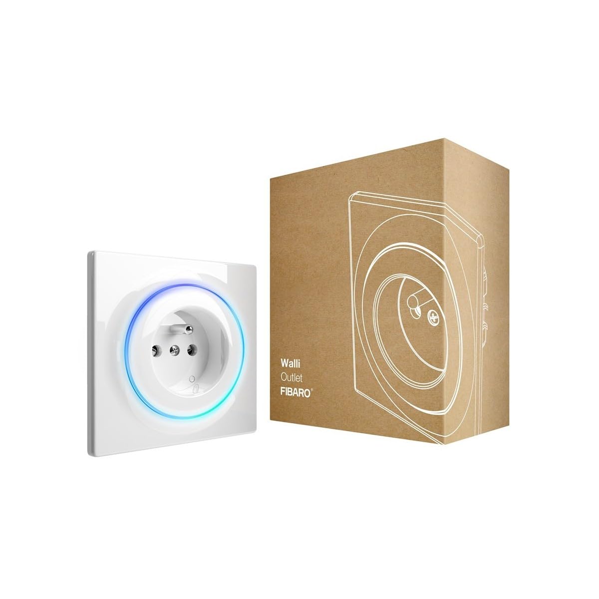 FIBARO Walli Outlet prise intelligente type E blanc