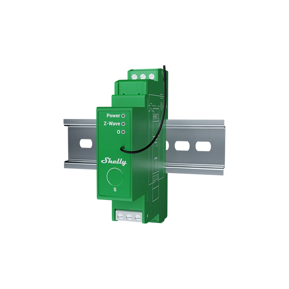Shelly Wave Pro Dimmer 1PM variateur rail DIN 1 canal