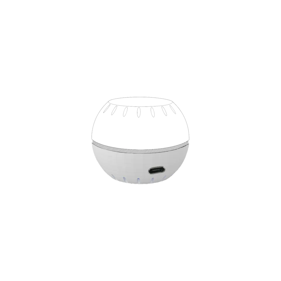 Shelly Plus H&T Add-on alimentation USB blanc