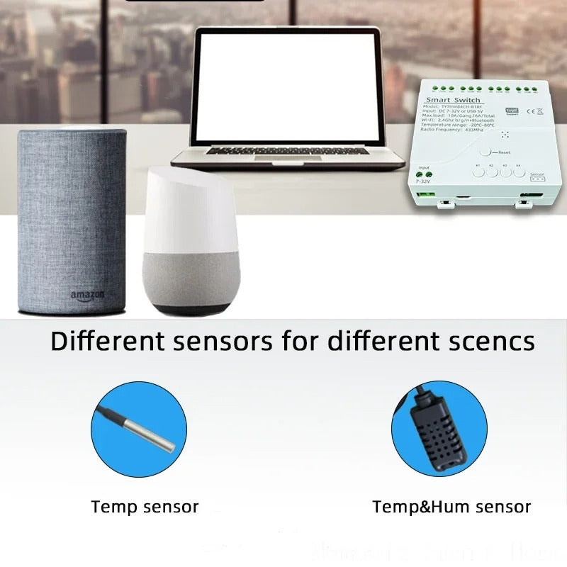Mumubiz Tuya Smart Home interrupteur wifi 4 canaux capteur étanche