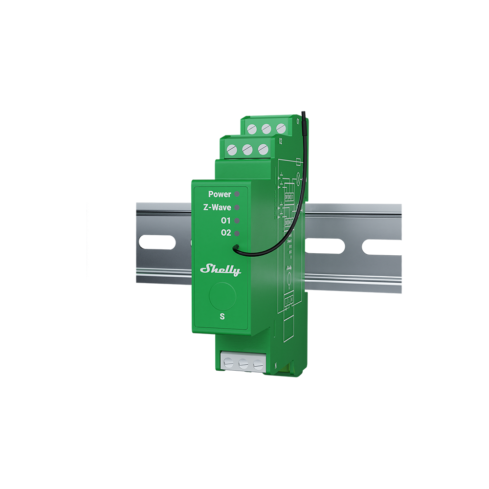 Shelly Wave Pro Dimmer variateur Z-Wave 1 canal rail DIN