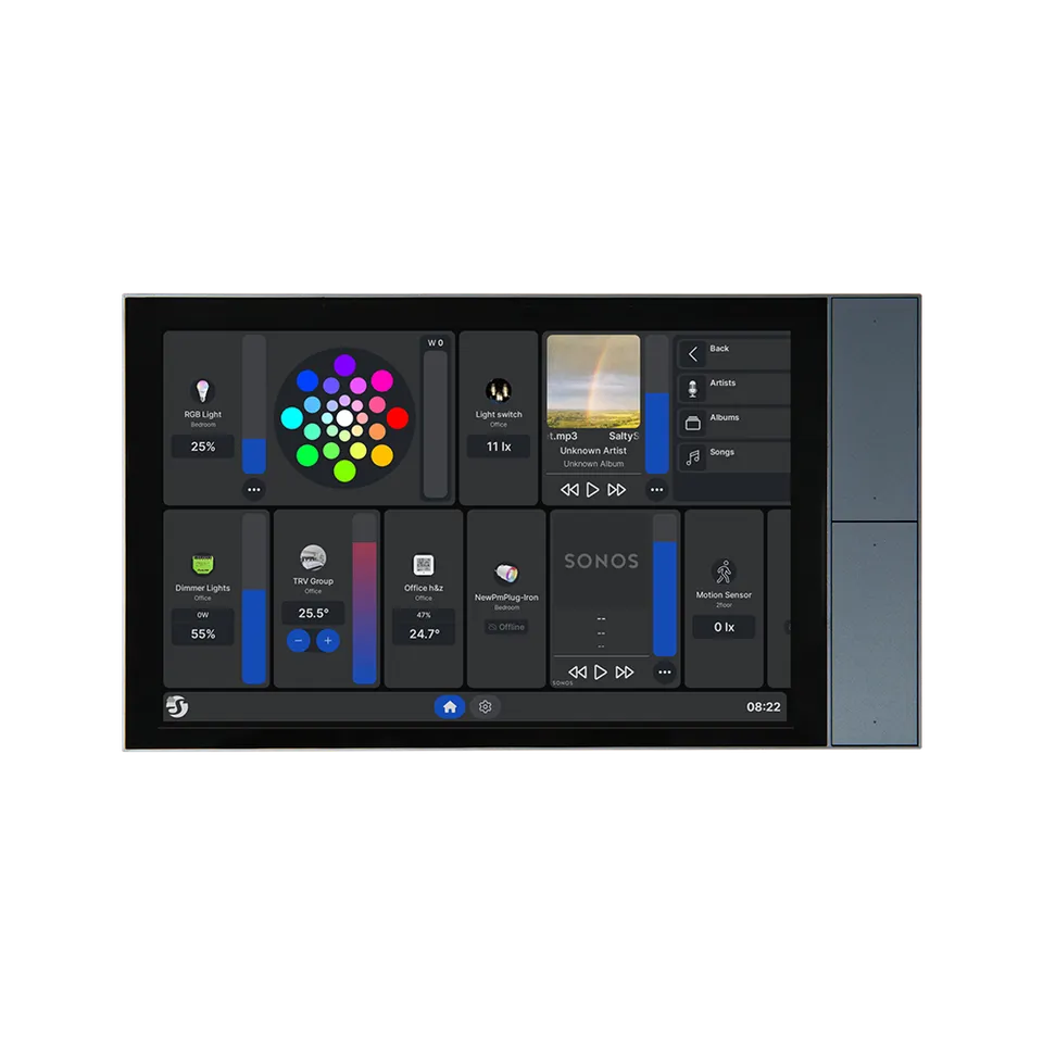 Shelly Wall Display XL panneau tactile gris Wi-Fi Bluetooth