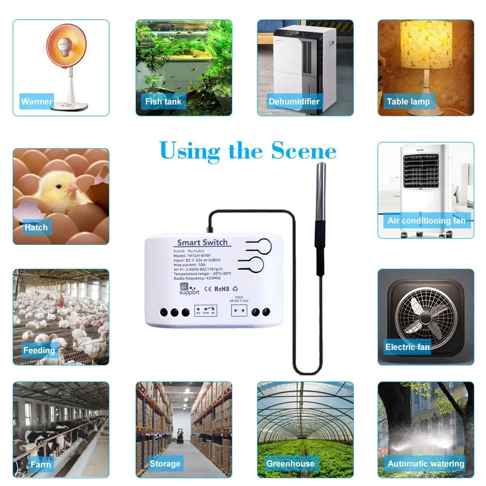 Mumubiz eWelink Smart Series thermostat WiFi 7-32V contact sec