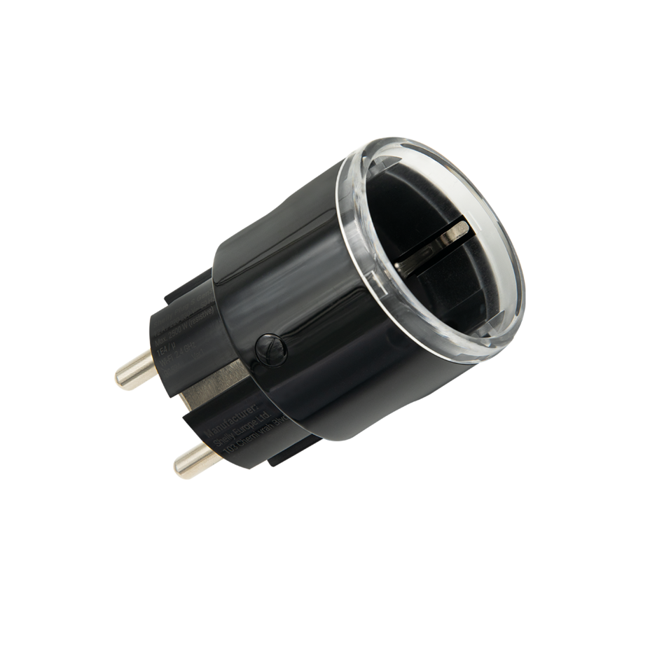 Shelly Gen3 Plug S MTR prise WiFi noire suivi conso