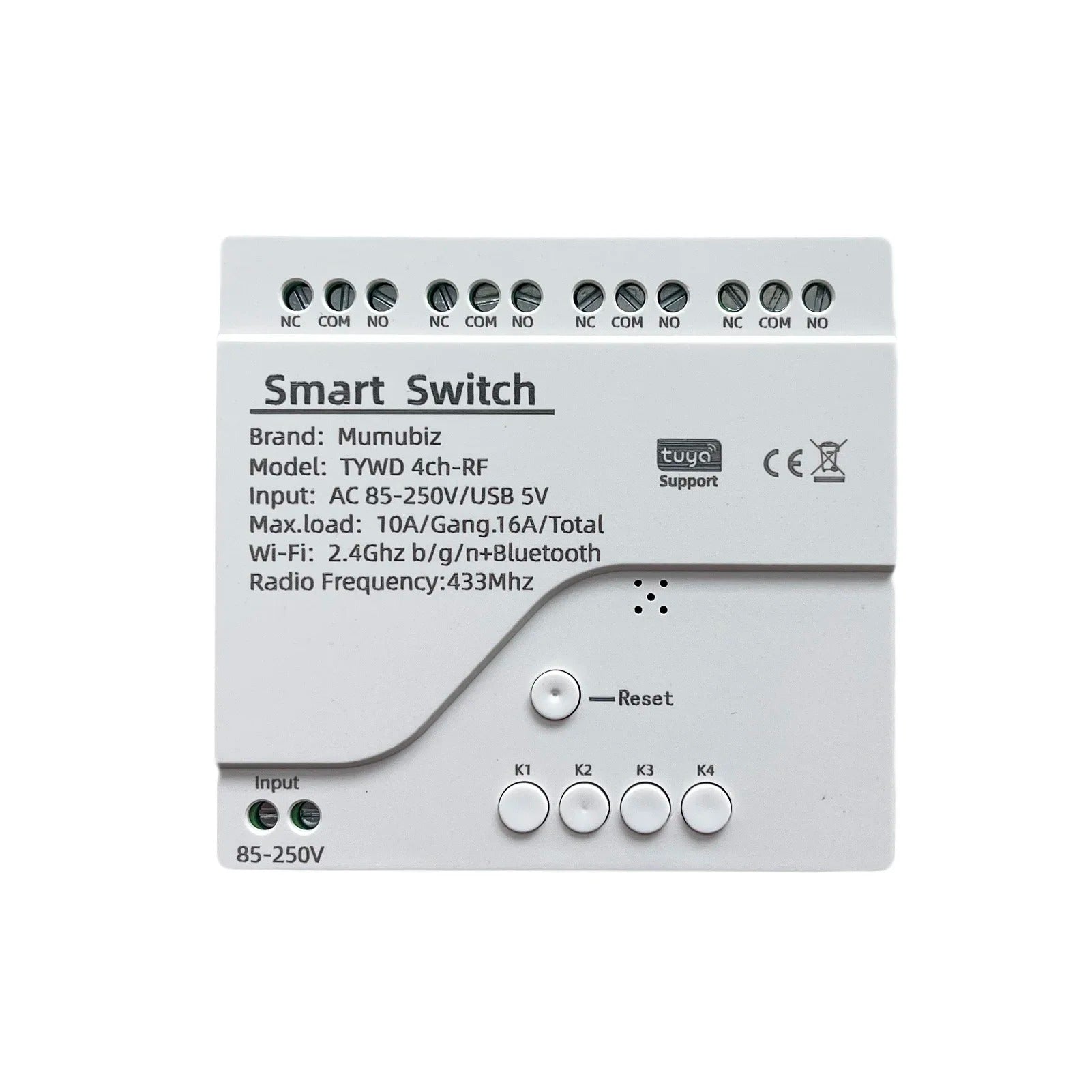 Mumubiz Tuya Smart Home interrupteur connecté 4 canaux WiFi