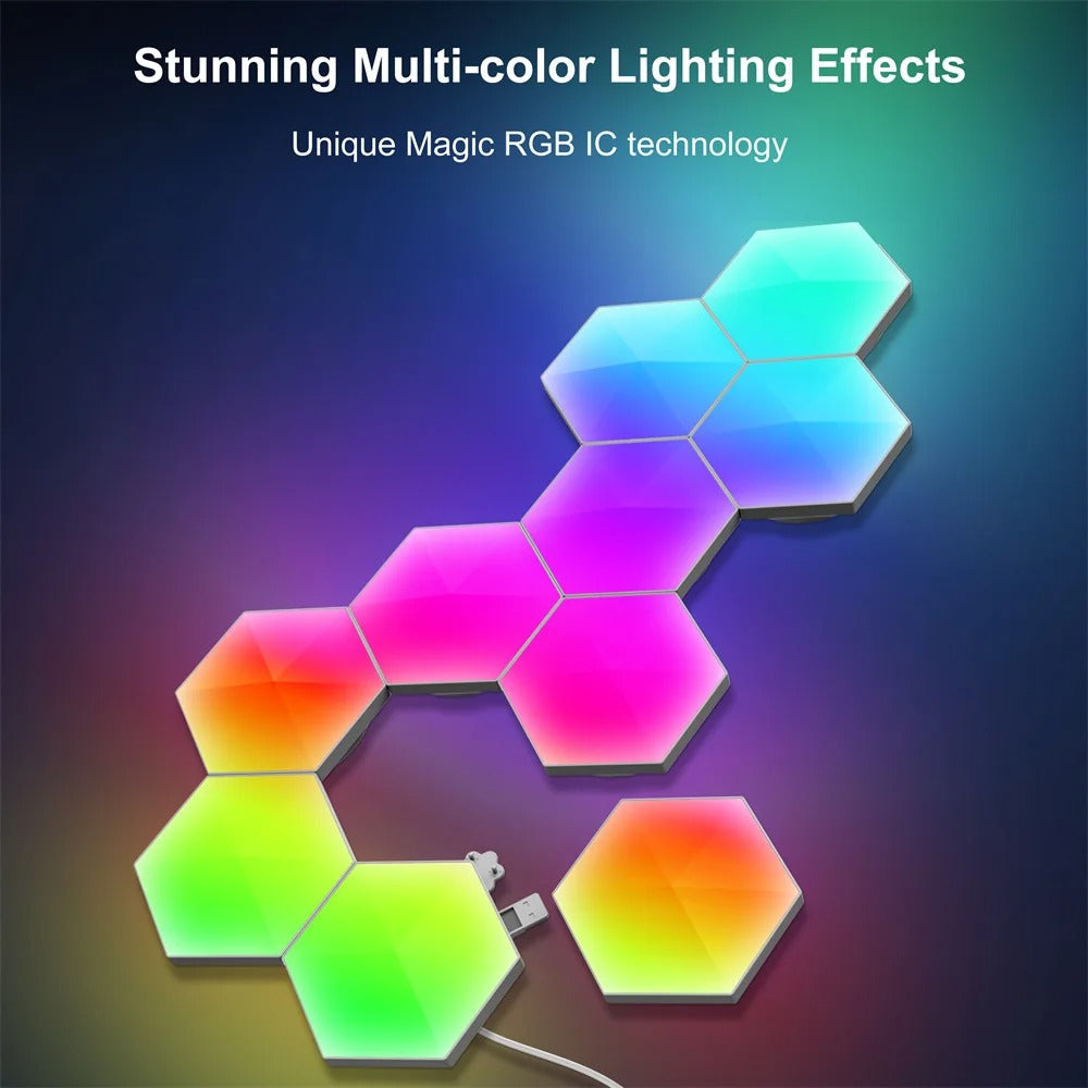 Mumubiz Tuya Smart Home panneau LED RGB 6 panneaux Alexa