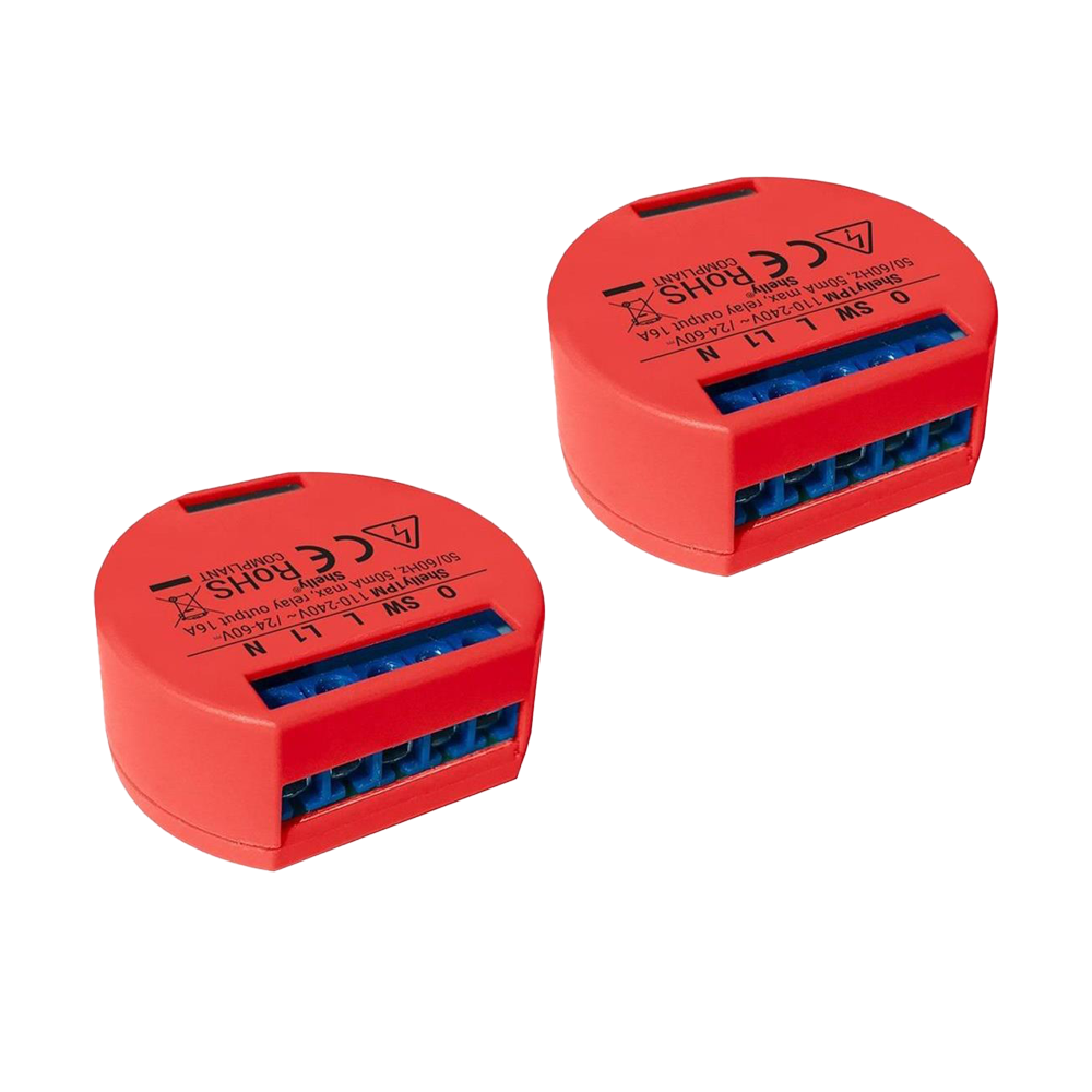 Shelly 1PM micromodule WiFi mesure de puissance Pack de 2