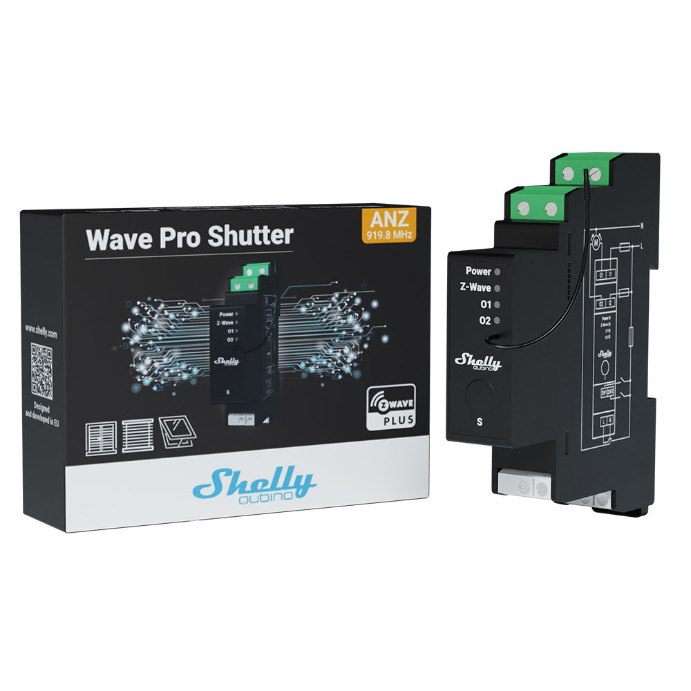 Shelly Wave Pro Shutter Volet Roulant DIN Z-Wave 16A