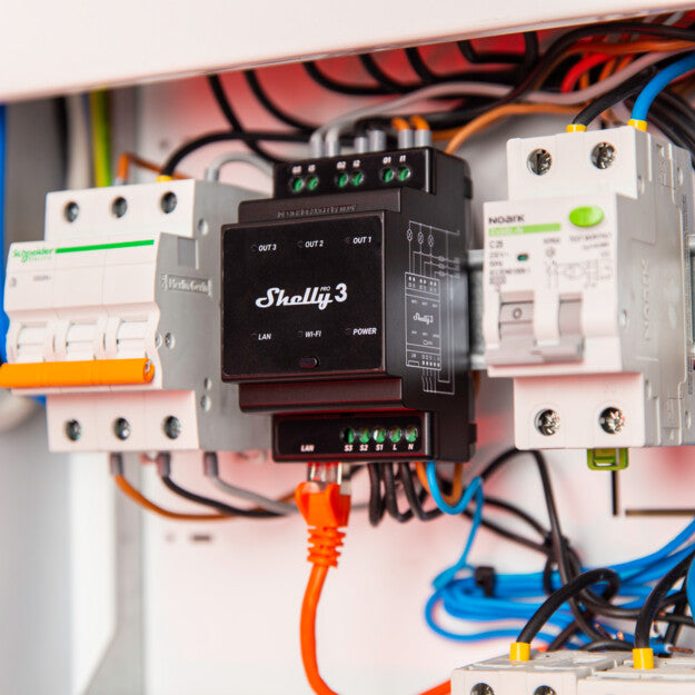 Shelly Pro 3 interrupteur connecté 3 canaux rail DIN