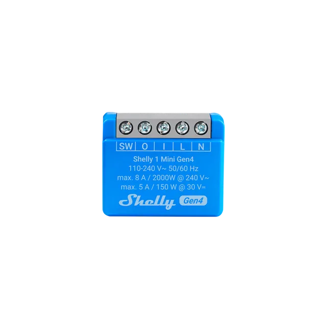 Shelly 1 Mini Gen4 micromodule relais Zigbee Matter simple