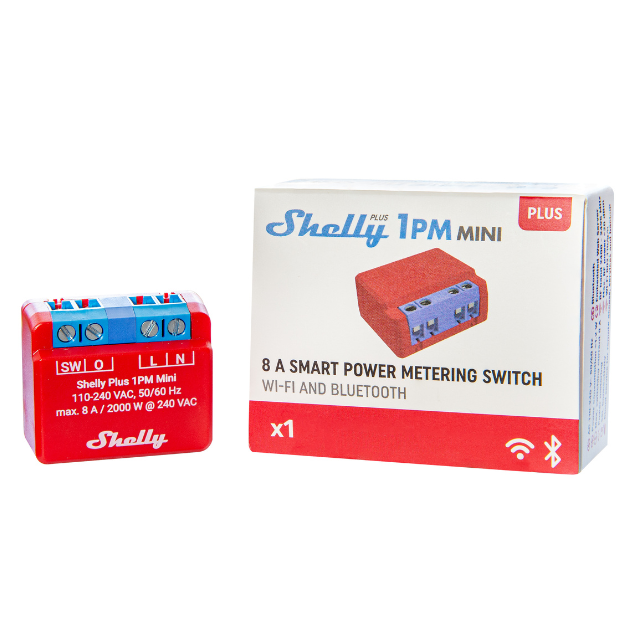 Shelly Plus 1PM Mini micromodule WiFi mesure puissance