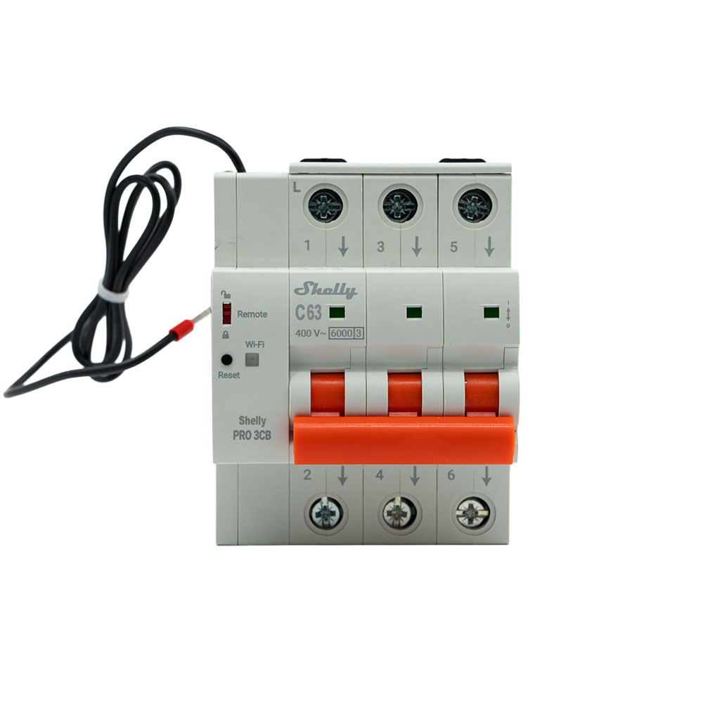 Shelly Pro 3CB C63 disjoncteur connecté 63A Wi-Fi