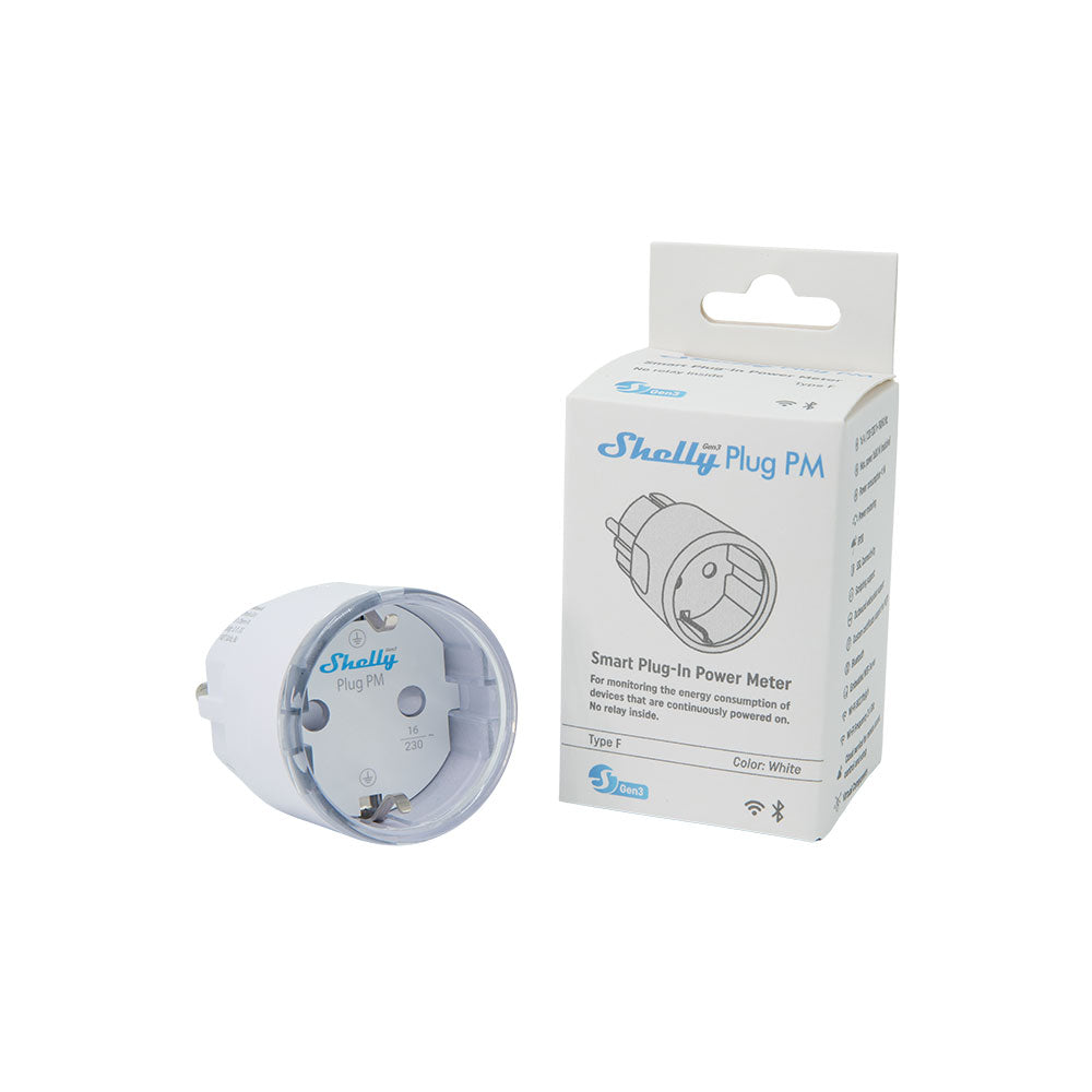 Shelly Plug PM Gen3 prise connectée WiFi énergie blanc