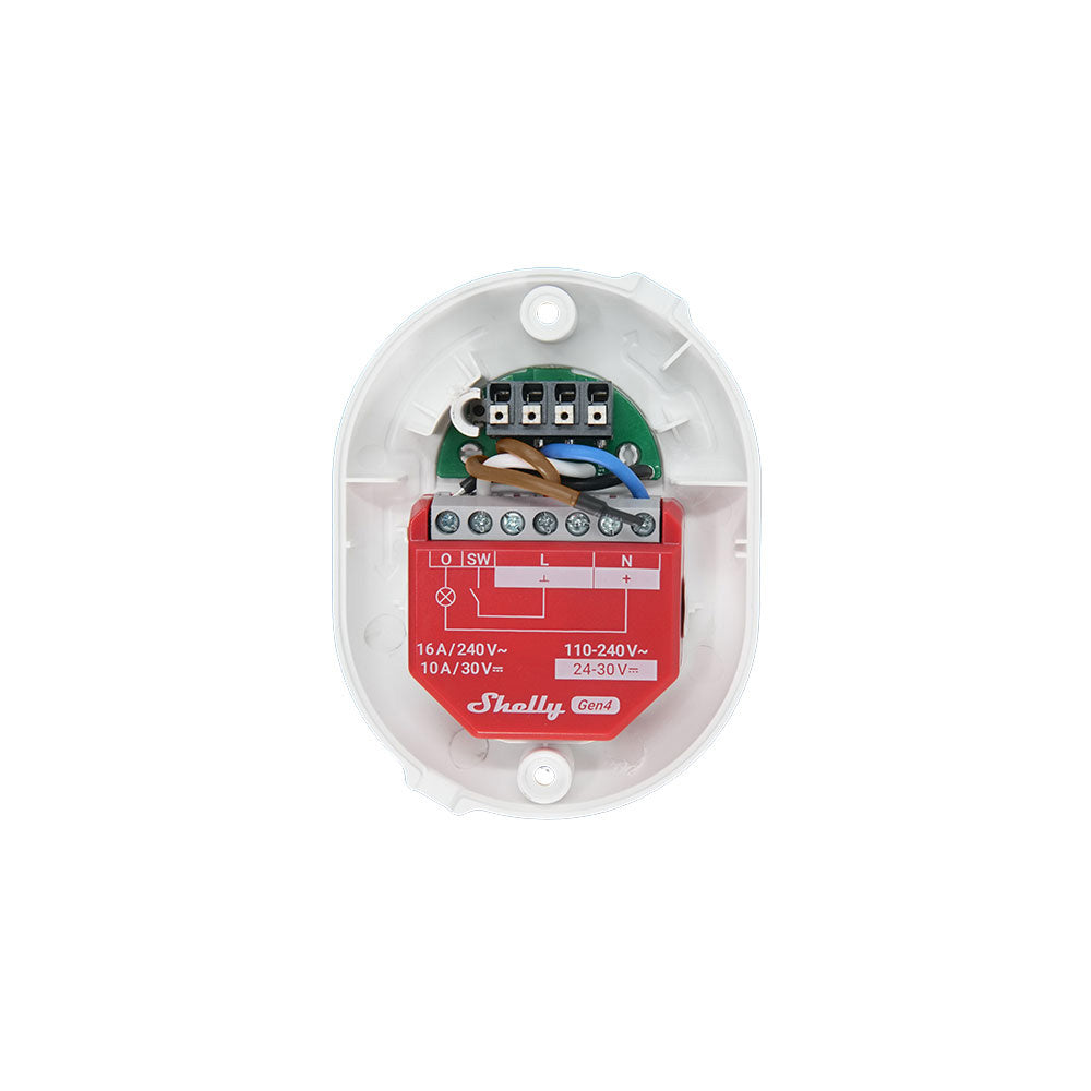 Shelly Plus Button Add-on blanc module bouton poussoir