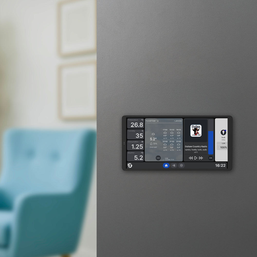 Shelly Wall Display X2i écran tactile noir 2 relais