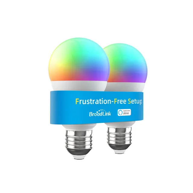 Broadlink Smart Lighting ampoule connectée E27 couleur lot de 2 Alexa