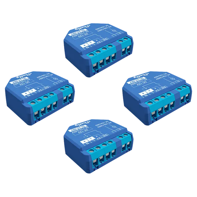 Shelly Plus 1 pack de 4 relais WiFi contact sec 16A
