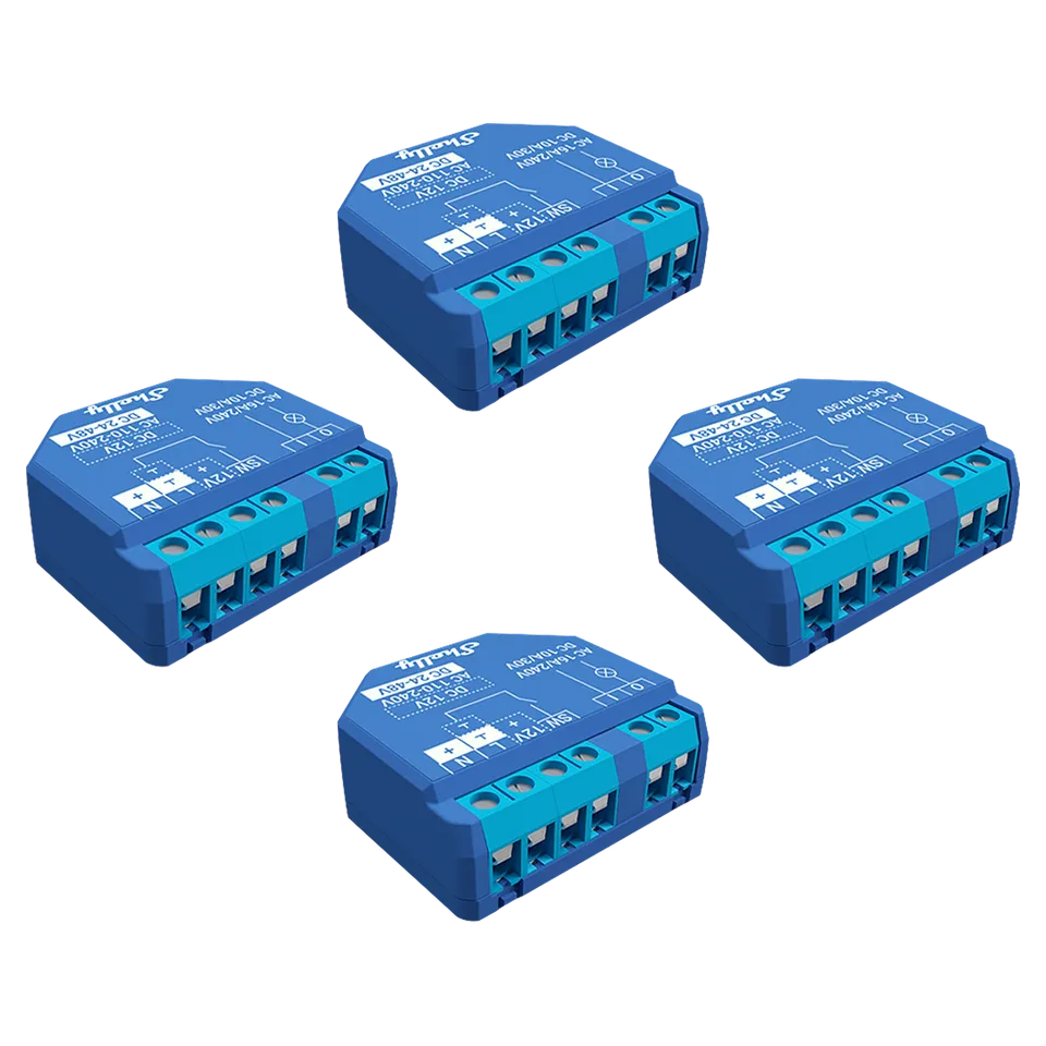 Shelly Plus 1 pack de 4 relais WiFi contact sec 16A