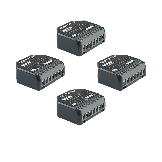Shelly 2PM Gen4 micromodule double relais Pack de 4 mesure énergie