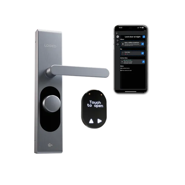 Loqed Touch serrure connectée argent code tactile