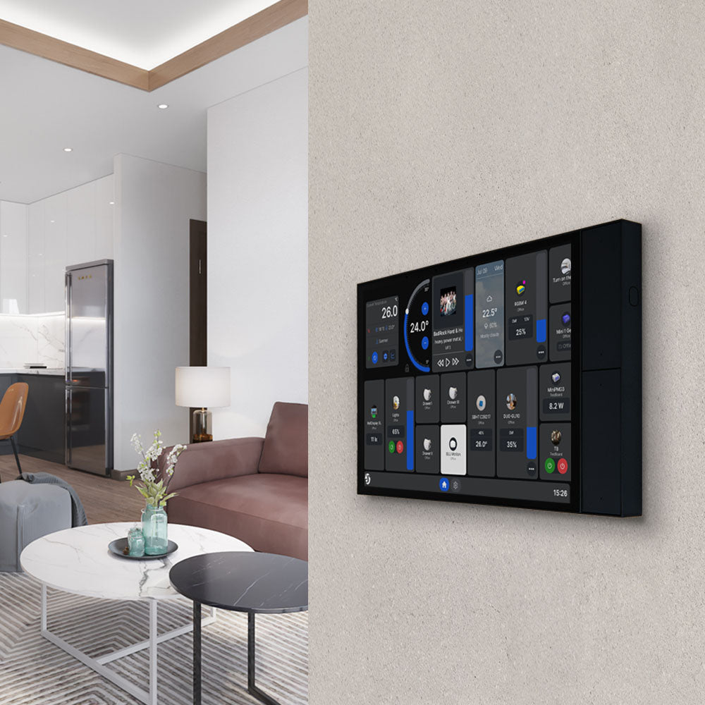 Shelly Wall Display XL panneau tactile noir Wi-Fi Bluetooth