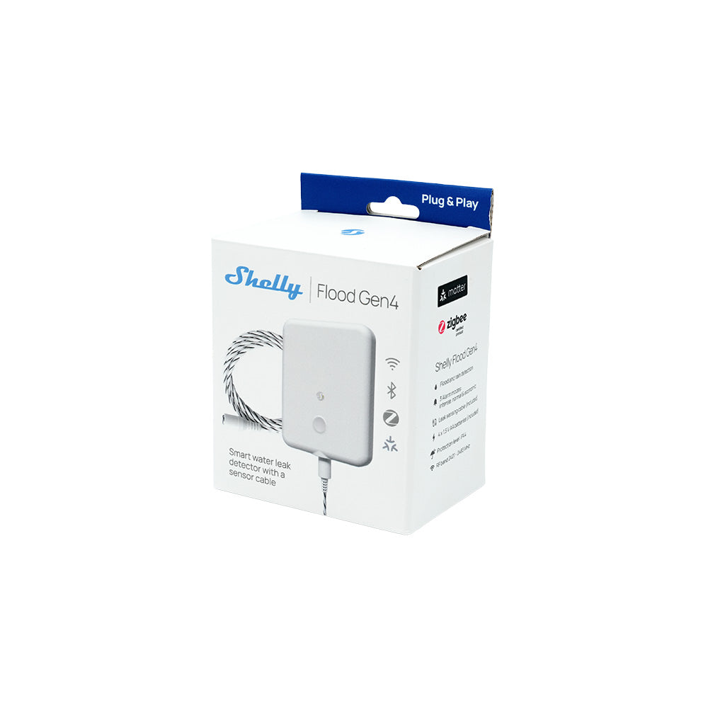 Shelly Flood Gen4 capteur fuite eau WiFi Zigbee Matter