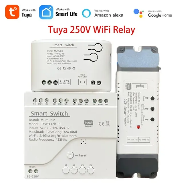 Mumubiz Tuya Smart Home interrupteur connecté 4 canaux WiFi