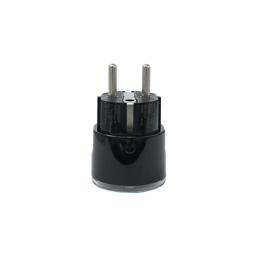 Shelly Plug PM Gen3 prise connectée WiFi énergie noir